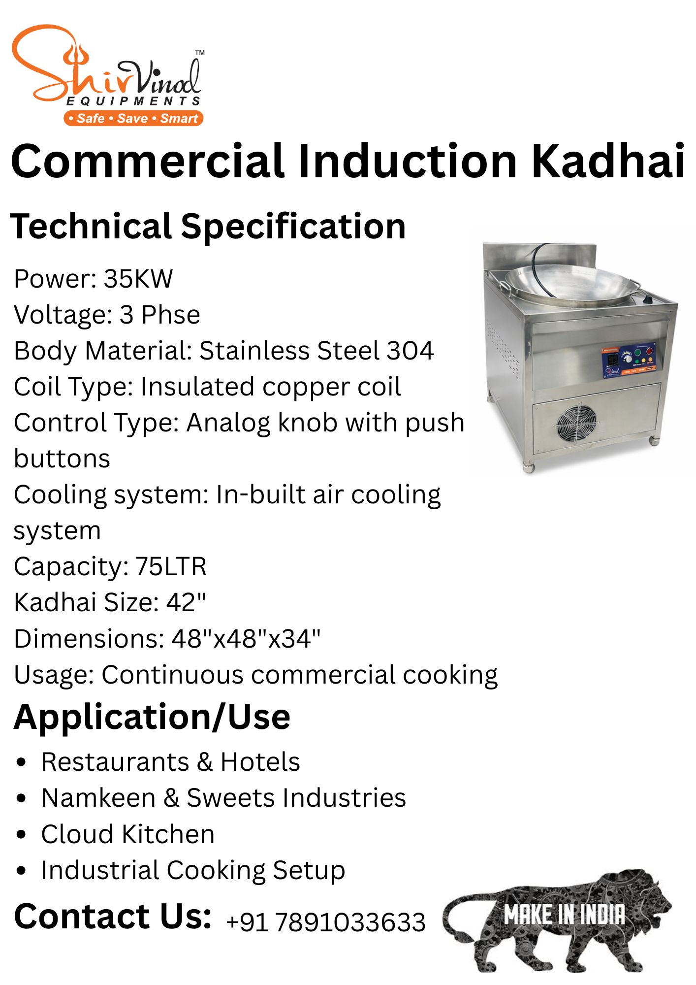Commercial Induction Kadai